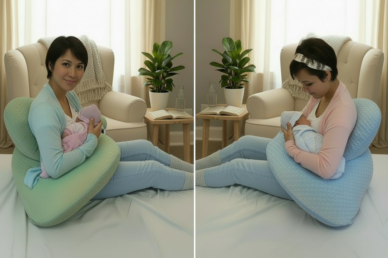 DuoNest™ Luxe Twin Nursing & Support Pillow