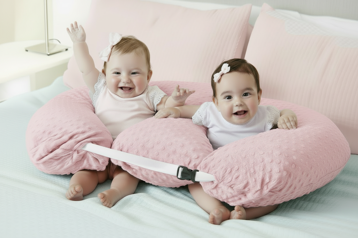 DuoNest™ Luxe Twin Nursing & Support Pillow