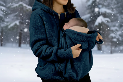 CuddleNest™ Cozy Babywearing Hoodie for Moms & Babies
