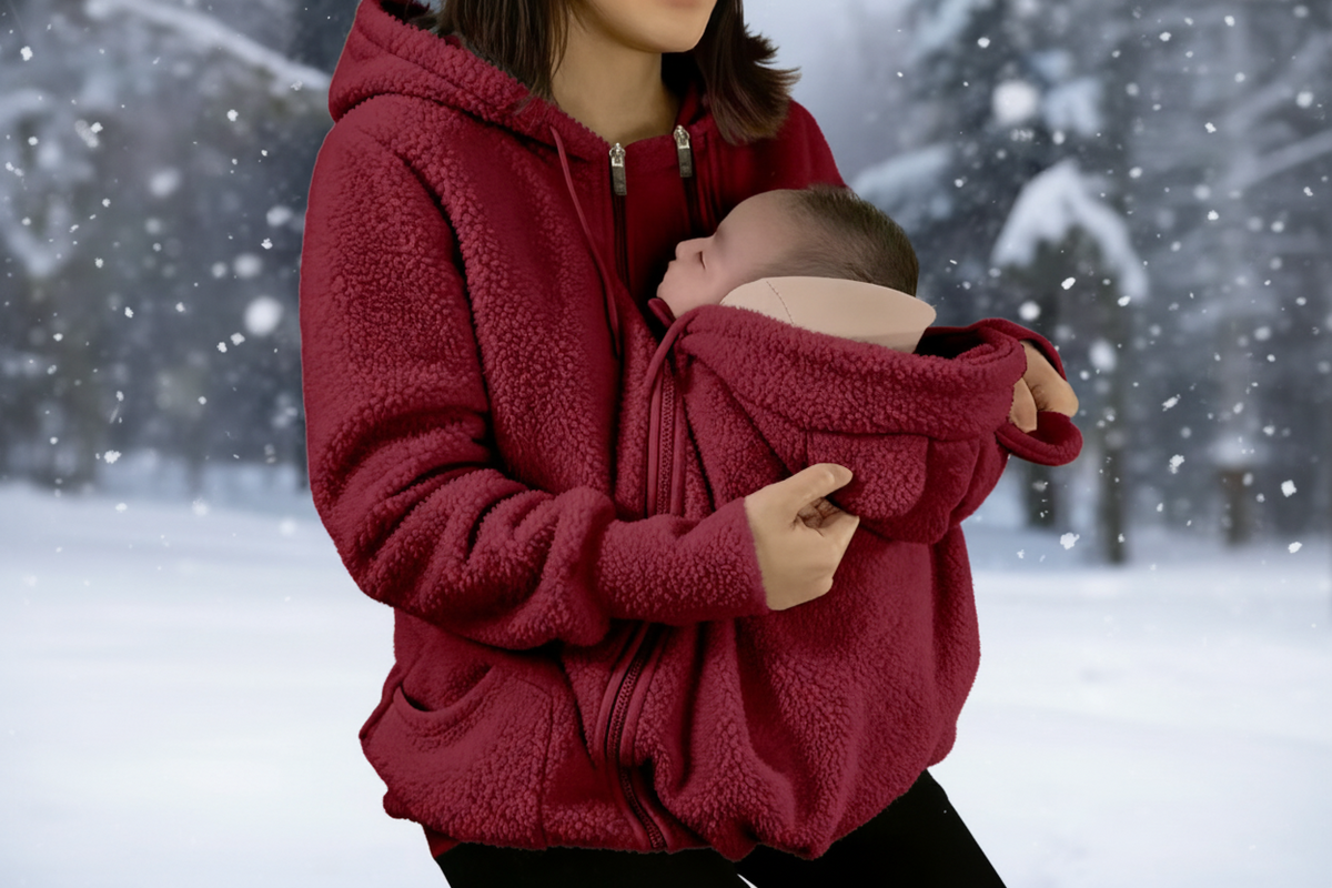 Cuddlenest Cozy Babywearing Hoodie Moms Babies - Black 4XL product view
