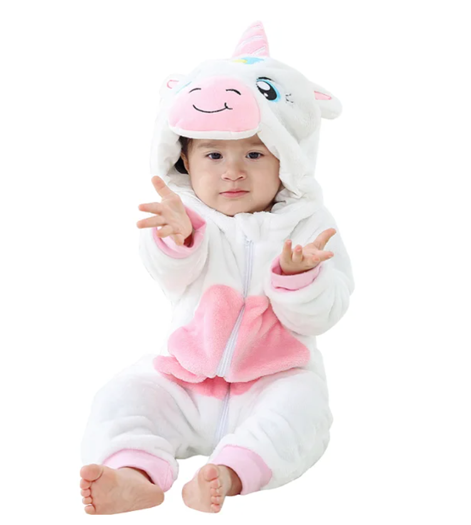 Cozy Flannel Baby Romper - Soft Outfit for Easy Changes
