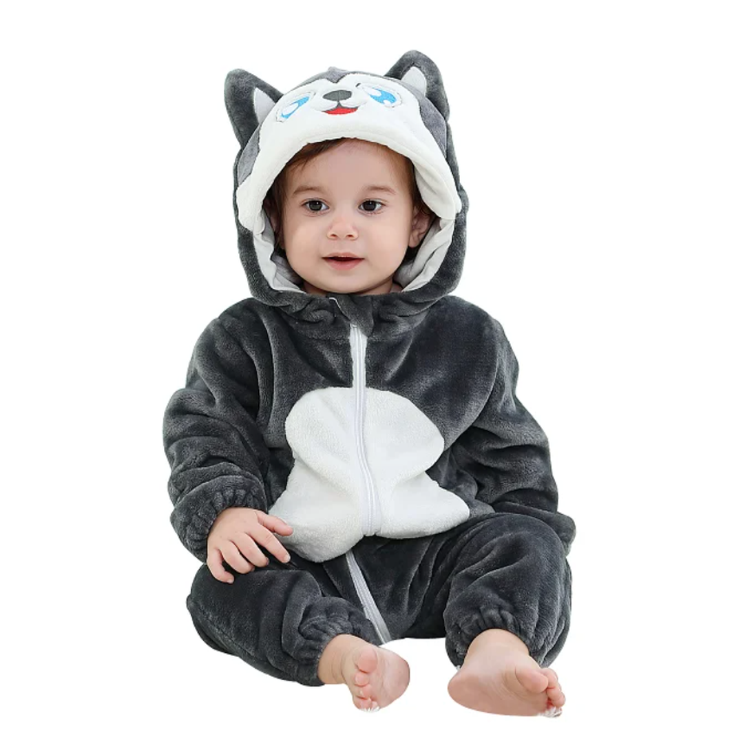 Cozy Flannel Baby Romper - Soft Outfit for Easy Changes