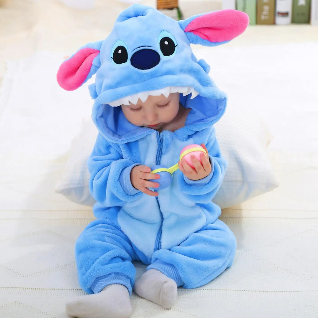 Cozy Flannel Baby Romper - Soft Outfit for Easy Changes