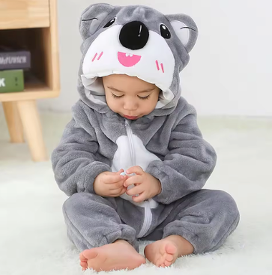 Cozy Flannel Baby Romper - Soft Outfit for Easy Changes