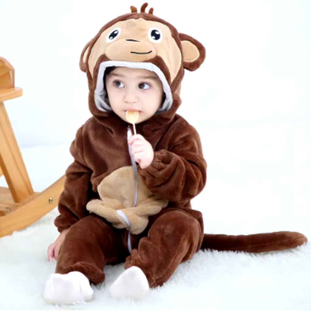 Cozy Flannel Baby Romper - Soft Outfit for Easy Changes