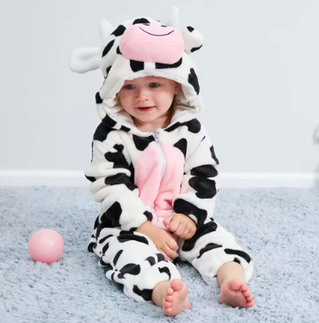 Cozy Flannel Baby Romper - Soft Outfit for Easy Changes