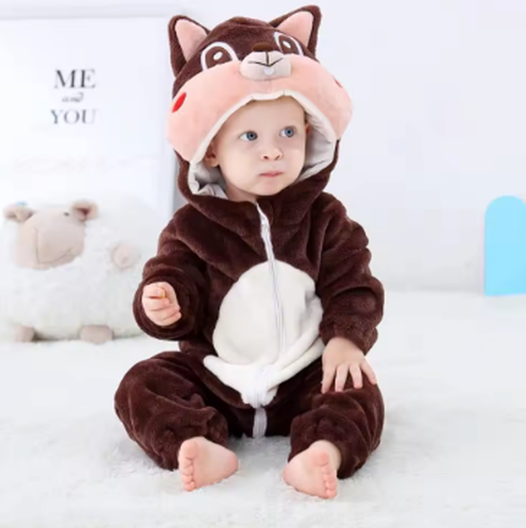 Cozy Flannel Baby Romper - Soft Outfit for Easy Changes