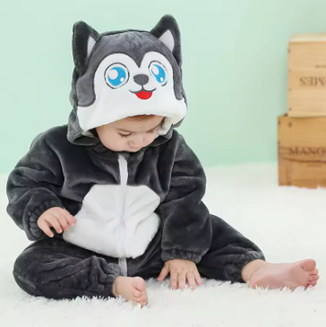 Cozy Flannel Baby Romper - Soft Outfit for Easy Changes