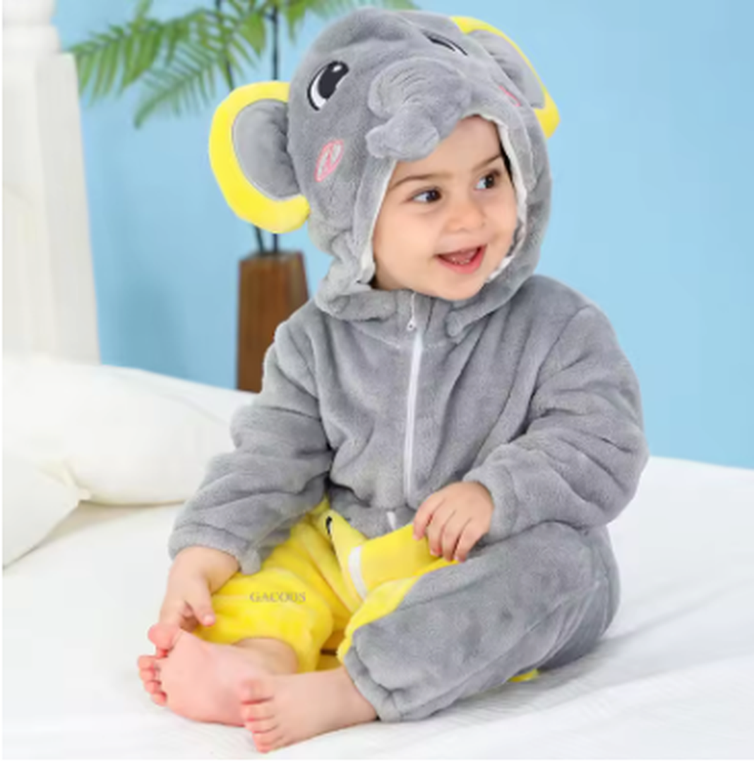 Cozy Flannel Baby Romper - Soft Outfit for Easy Changes