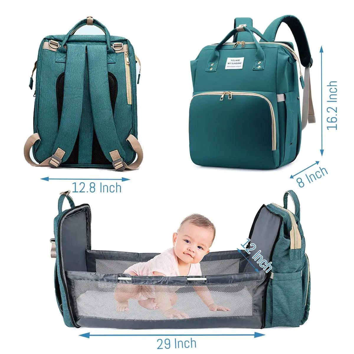 NestVoyage™ 3‑in‑1 Diaper Bag & Portable Changing Station