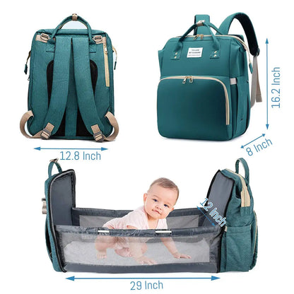 NestVoyage™ 3‑in‑1 Diaper Bag & Portable Changing Station