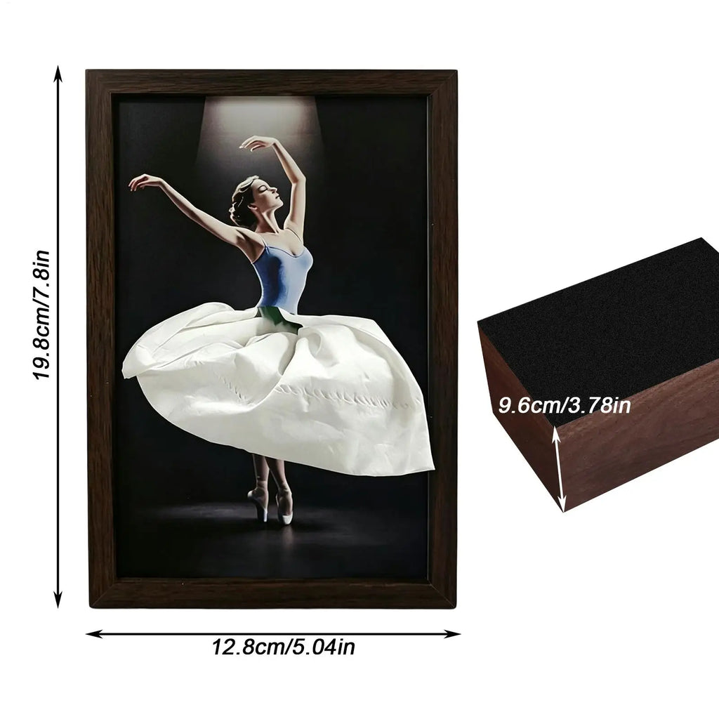 Skirt Tissue Box Skirt Ballerina Elegant Wooden Dispenser Bedroom Tissue Dispenser for Home Offices Table Bedside Bedroom