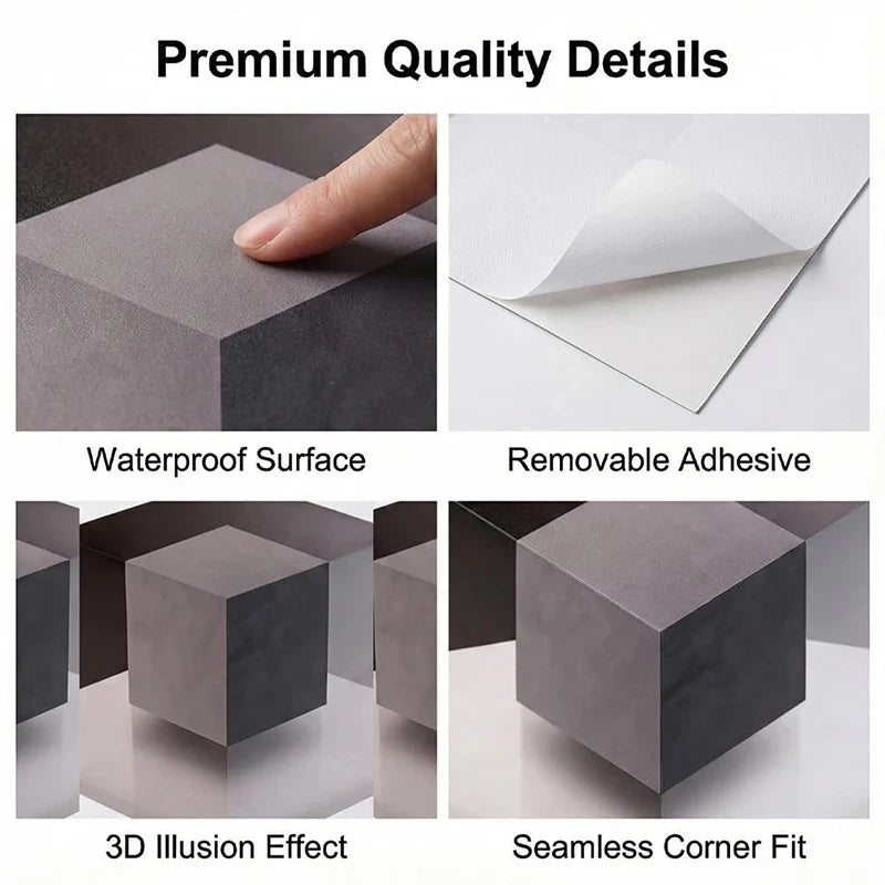 Impossible Corners Wall Art Corner Sticker 3D Mural Reality Creative Wall Art Stickers Modern Home Office Dormitory Decoration