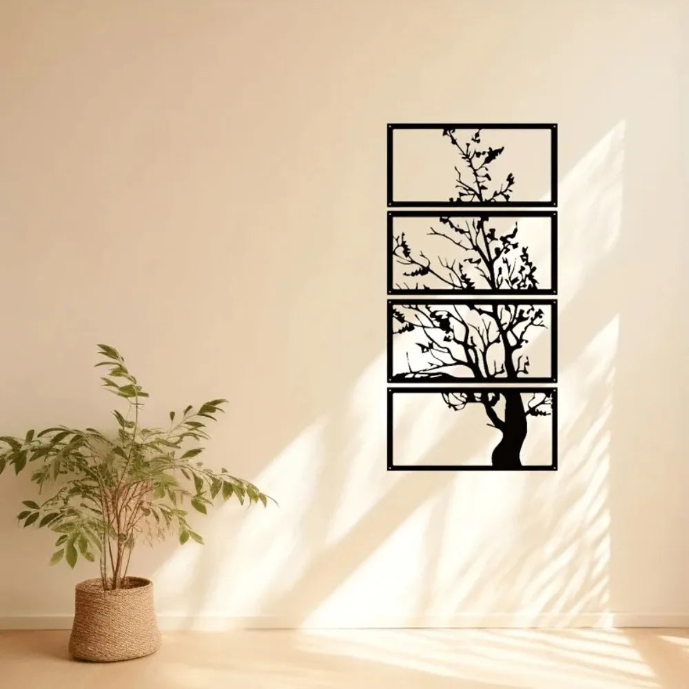 Deco Black Metal Wall Decor Tree product detail