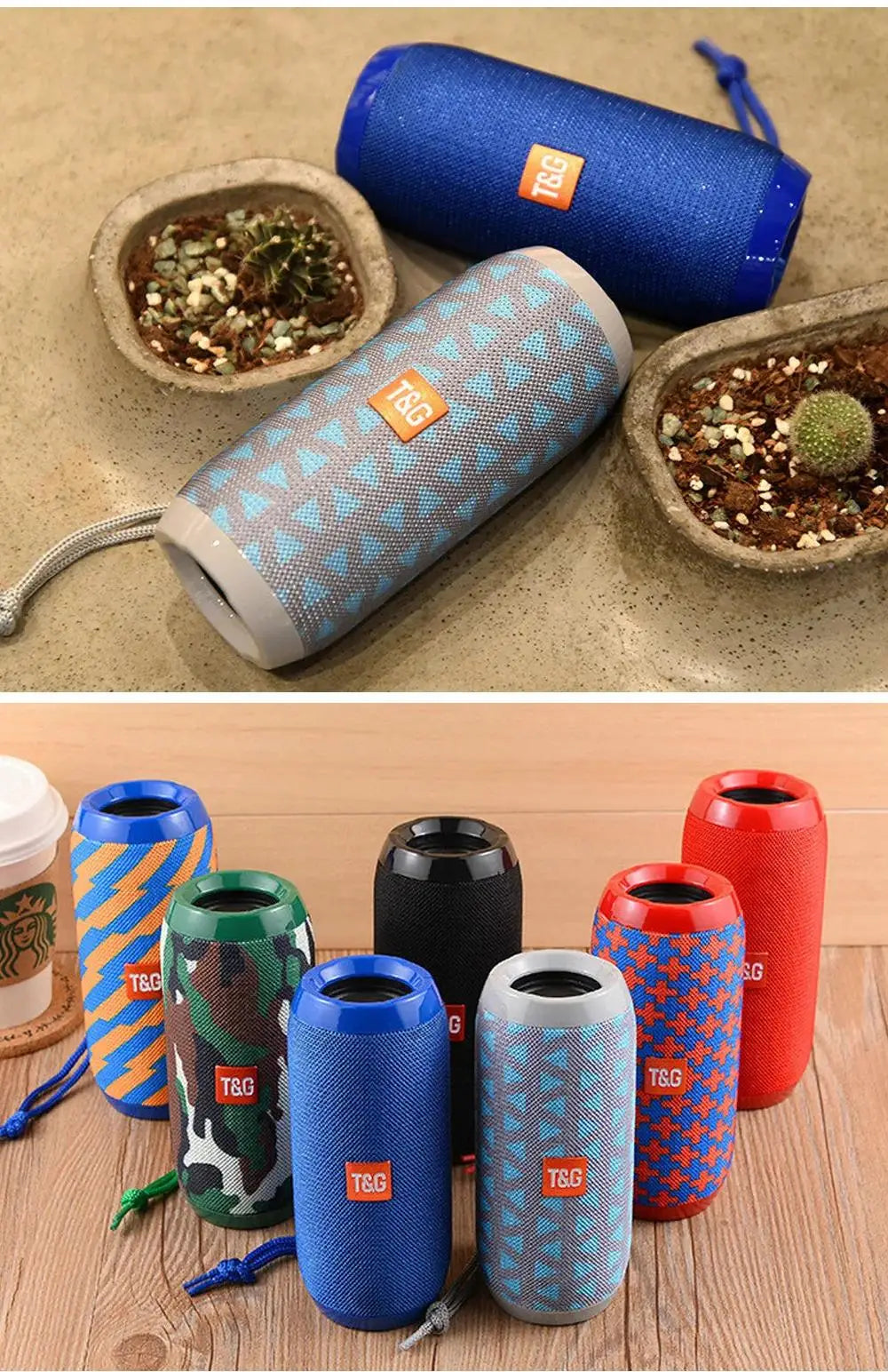Portable Bluetooth Speaker Wireless , Ipx4 Waterproof Bluetooth 5.0 TWS MP3 Player Paring Aux & Tf-Card Input for Home  Outdoor