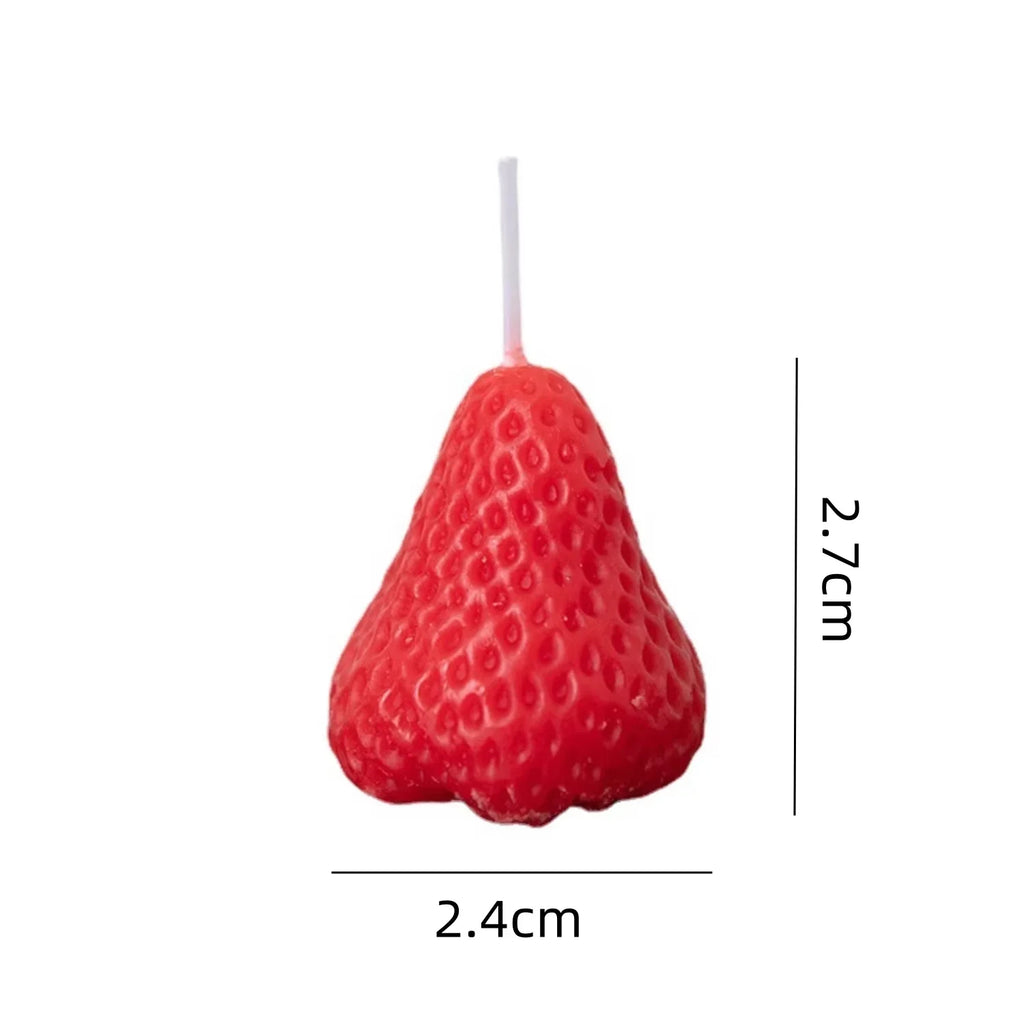 5pcs Strawberries Candles Gifts,Aromatherapy Candle for Wedding Receptions,Birthday Parties,Holiday Celebration Supplies