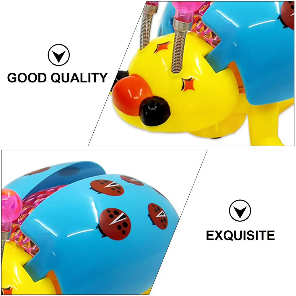 1Pcs Electric Ladybug Light Music Plaything Creative Kids Educational Plaything Portable Fun Gift Child Cognitive Social Skills