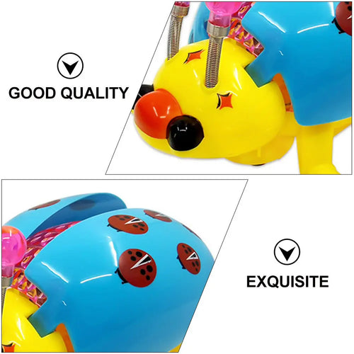 1Pcs Electric Ladybug Light Music Plaything Creative Kids Educational Plaything Portable Fun Gift Child Cognitive Social Skills