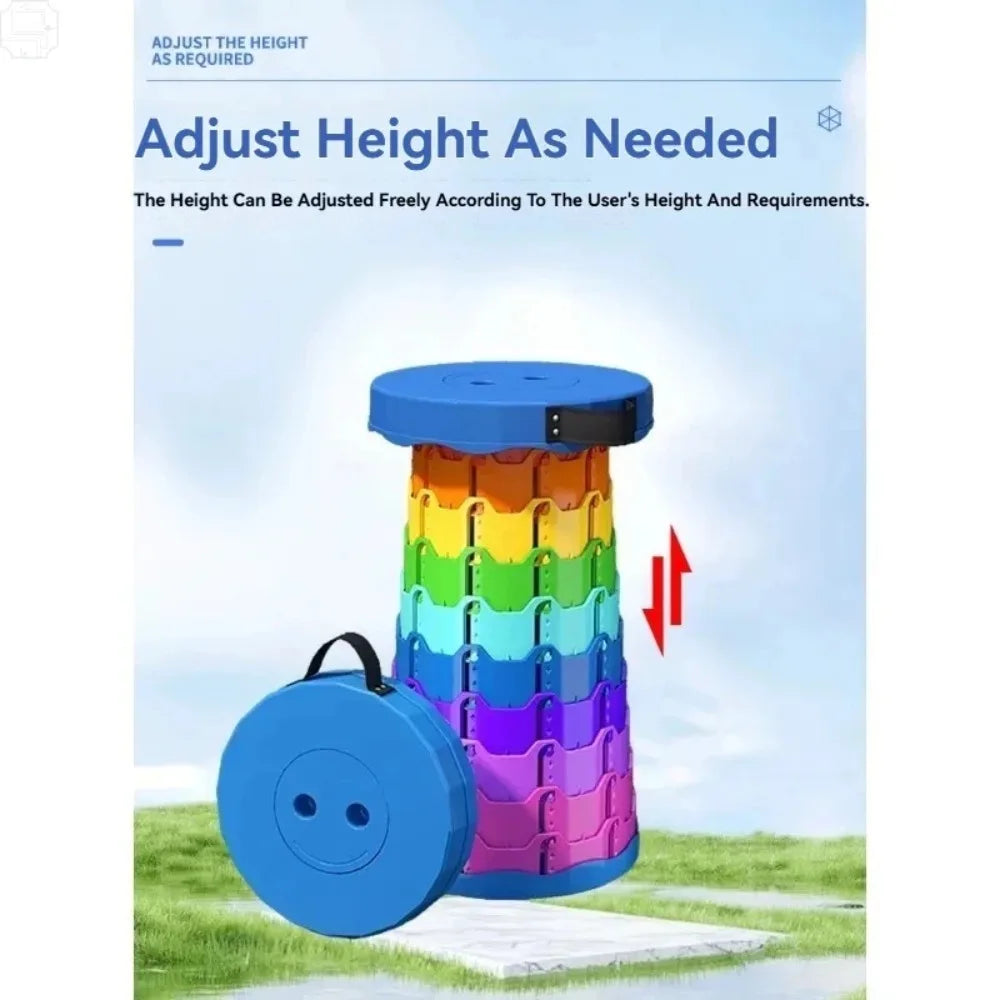 Upgraded Portable Foldable Folding Stool Retractable Folding Camping Stool Suitable For Adults Outdoor Fishing Gardening