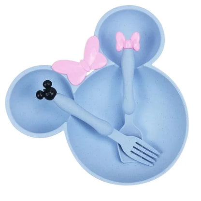 Minnie Mouse Kids Dinnerware Set – BPA-Free Plate, Fork & Spoon