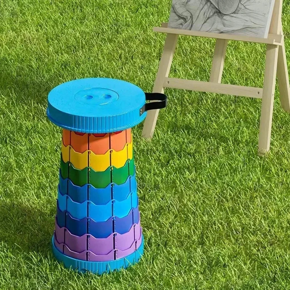 Upgraded Portable Foldable Folding Stool Retractable Folding Camping Stool Suitable For Adults Outdoor Fishing Gardening