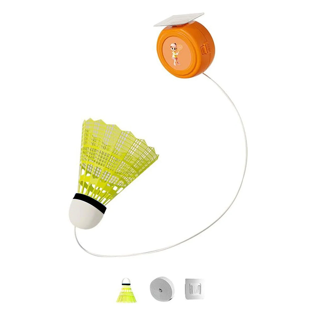 Automatic Retractable Badminton Trainer Solo Practice Rebounder with Adjustable Speed for All Skill Levels Home Office Practice