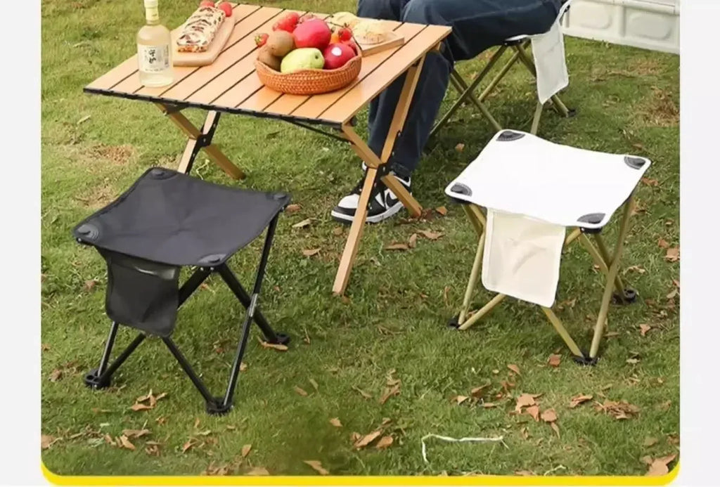 Outdoor Portable Folding Stool Camping Collapsible Foot Stool Hiking Beach Travel Picnic Fishing Seat Tools Ultralight Picnic