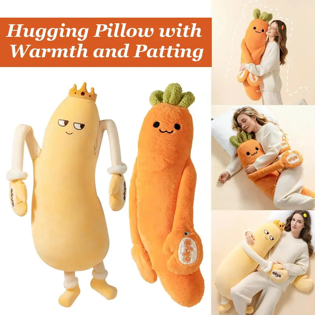 Cute Mango King Plush Toy Pillow Sleeping Aid Soft Long Carrot Female Companion Leg Clasping Hugging Pillow Nap Sleeping Toys