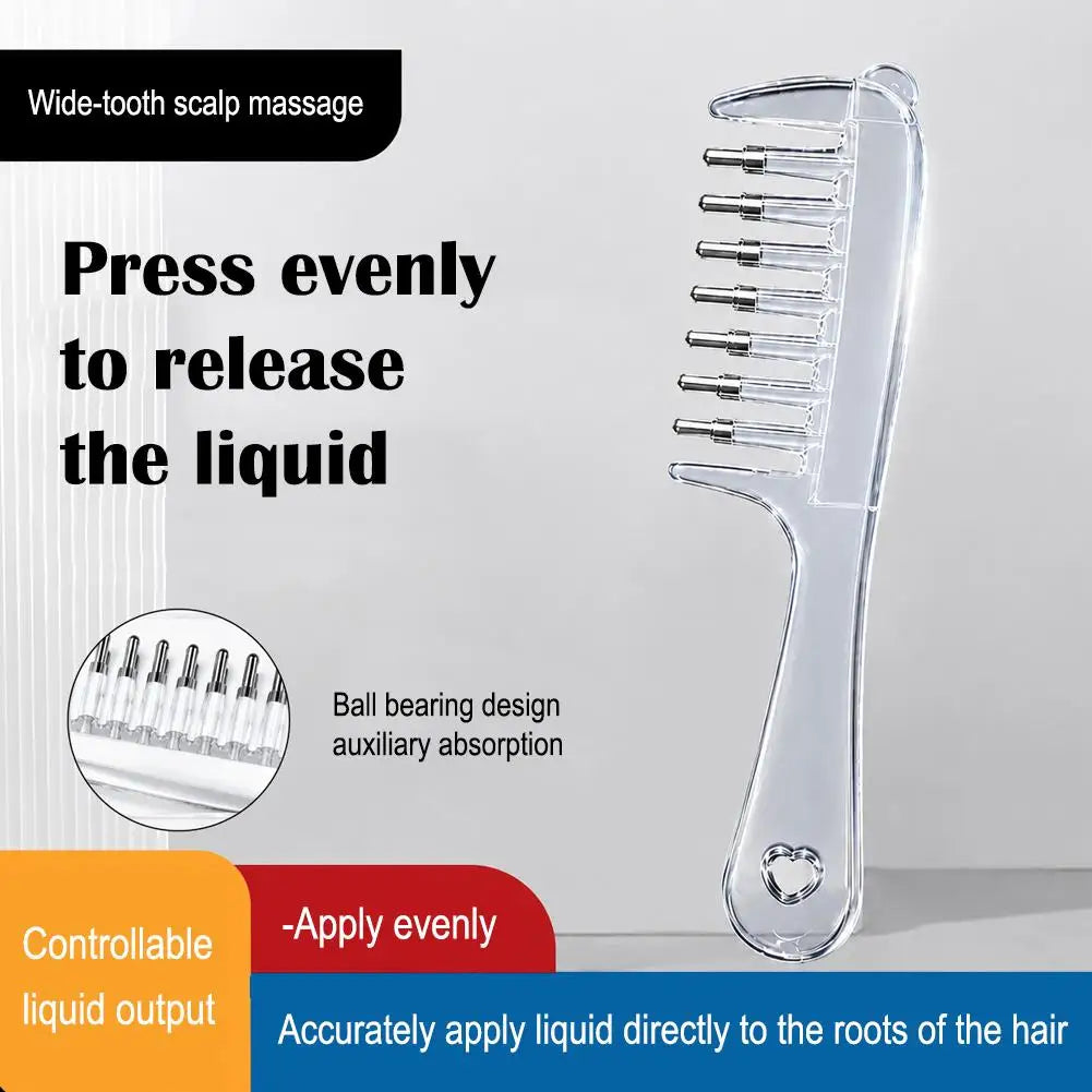 Scalp Liquid Guide Comb Mini Portable Head Applicator Hair Care Comb Anti-Static Scalp Nourish Hair Guide Comb