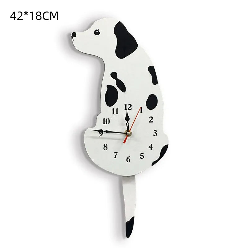 Rocking Tail Cat Hanging Clock