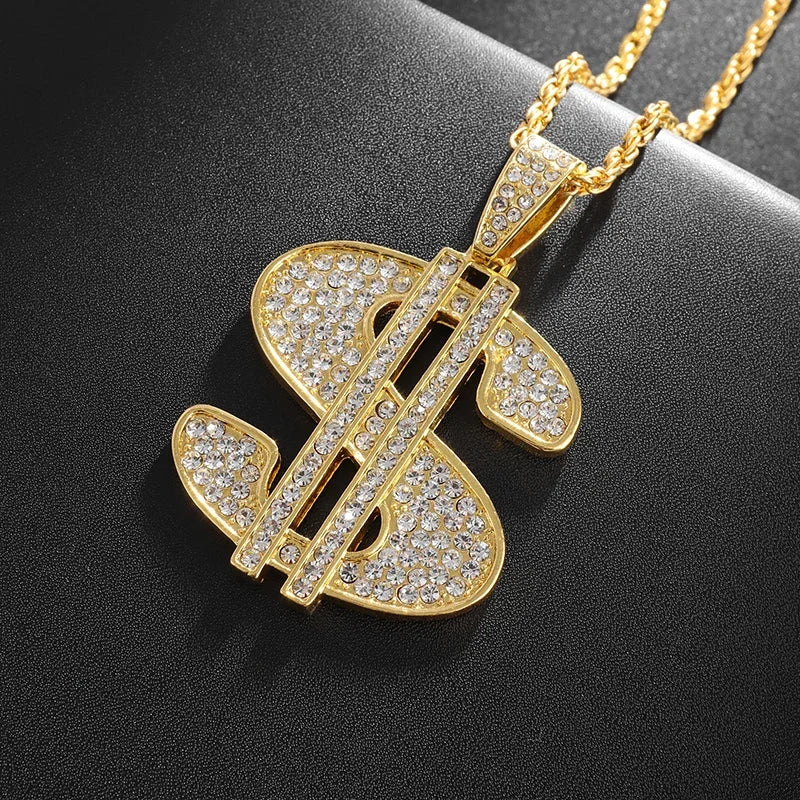 Exquisite Creative Bubble Letter Xo Inlaid White Zircon Pendant Necklace Men\\'s Fashion Casual Party Jewelry Holiday Gifts