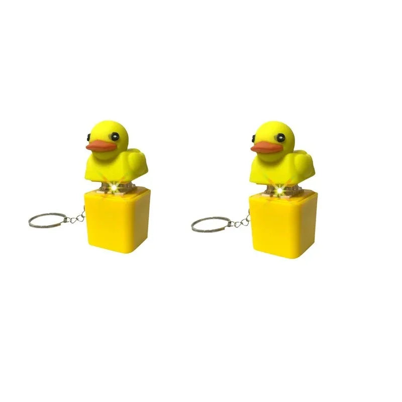 Croaking Frog Fidget Toy Keychain Rechargeable Frog Keychain with Sound & LED Lights, Funny Frog Keyboard Clicker Stress Relief
