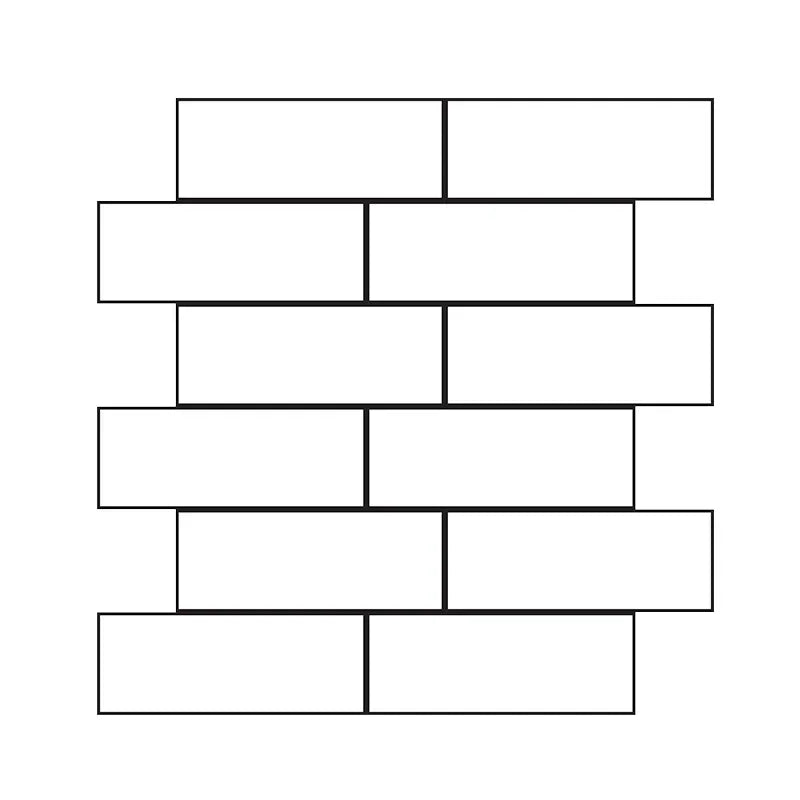 3D Peel and Stick White Subway Wall Tile Sticker Wallpaper Backsplash Of Kitchen Wall Tile Stickers Peel and StickWall Tile