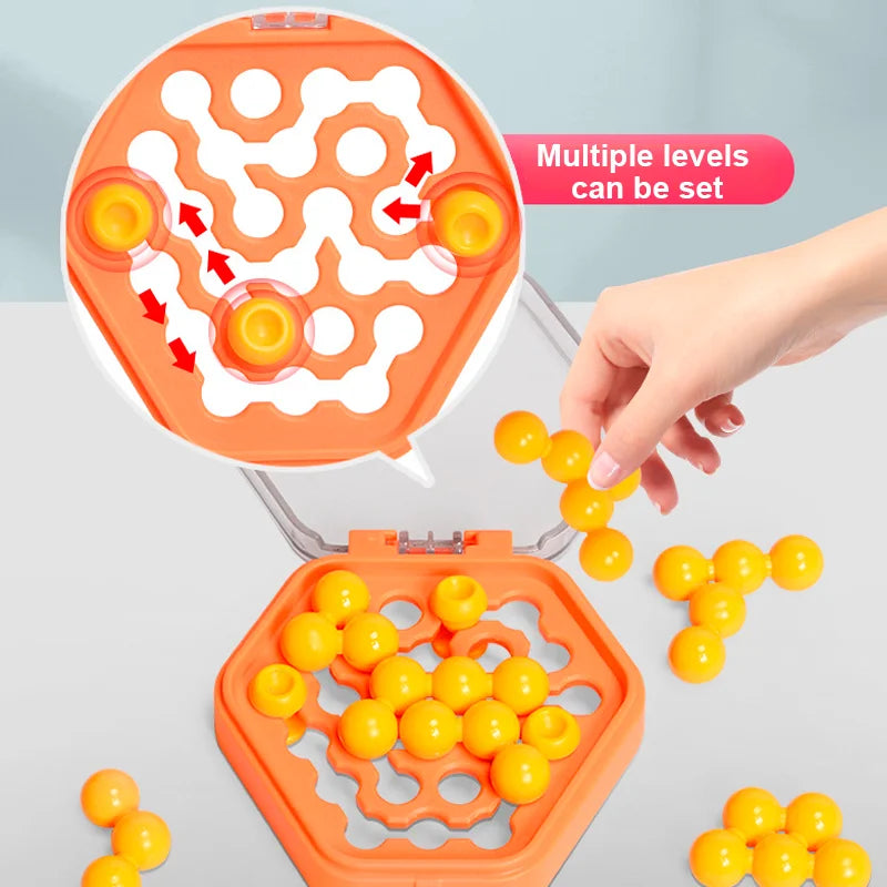 WEIQUEEN Mini Pocket Puzzle Color Beads Game Party Tabletop Game Children's Spatial Logical Thinking Training Kid Enlightenment Teaching