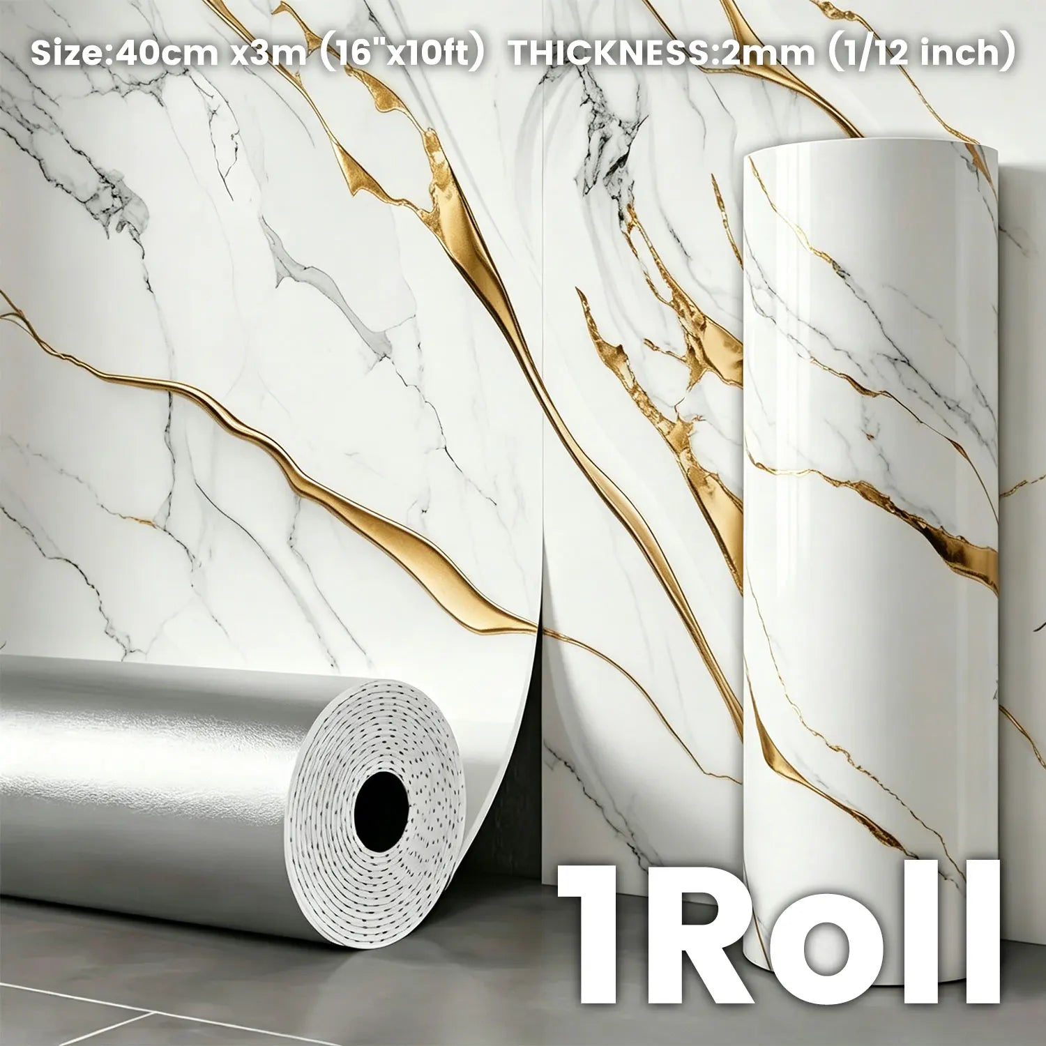 40X300CM Peel and Stick Wallpaper Contact Paper Self-Adhesive and Removable IXPE Waterproof Contact Paper for bedroom bathroom