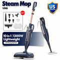 VM6 Steam Mop Cleaner with Rotating Mop Pads 1300W Powerful Floor Steamer 10 in 1 Lightweight Spin Mop High Temperature with Steam Blaster Technology LED Headlights for Home Hardwood Marble Floors