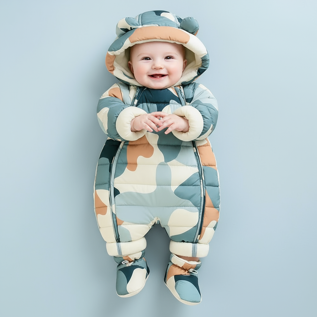 Baby Winter Warm Snowsuit with Matching Boots