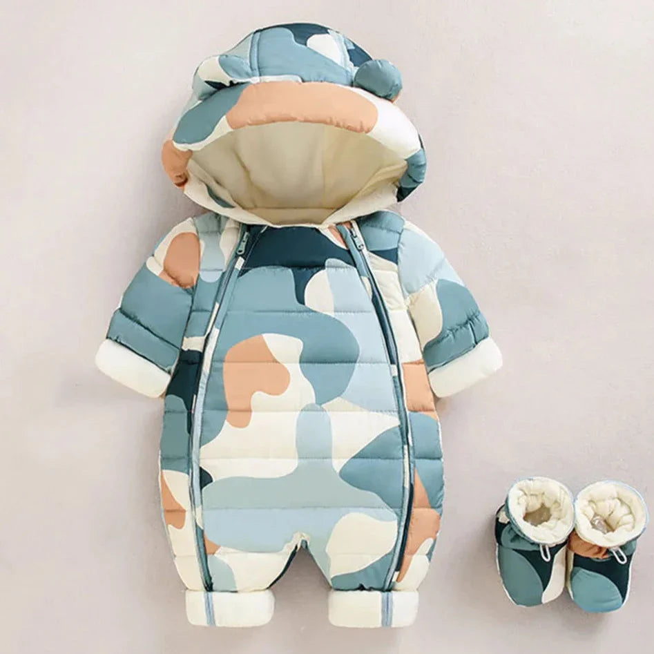 Baby Winter Warm Snowsuit with Matching Boots