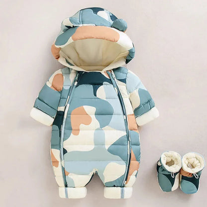 Baby Winter Warm Snowsuit with Matching Boots