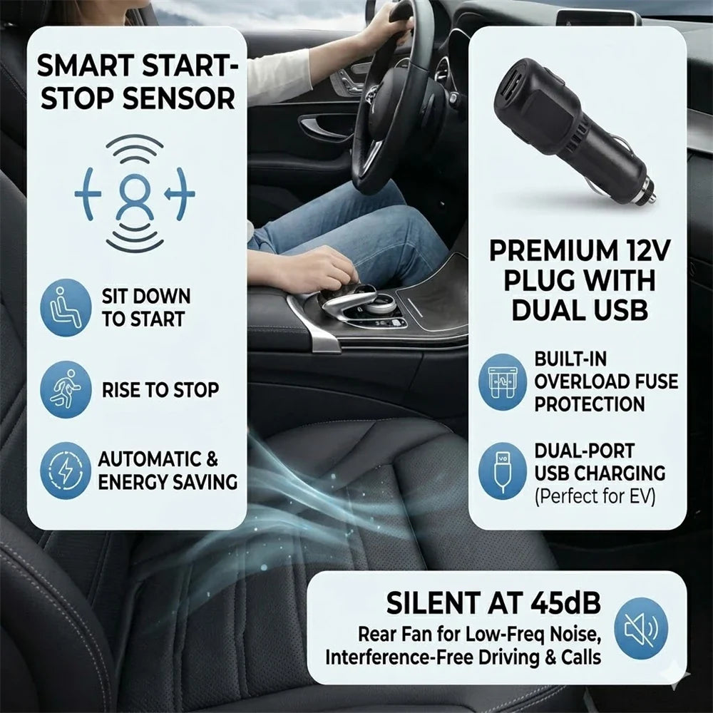 Ventilated Sheet 12v Car Seat Cover Vehicle Summer Cushion Smart Auto Start/Stop Universal Cooling Car Seat Ventilation Sheet