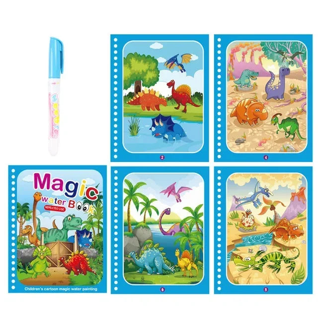 Magic Water Book with Pen Children Learning  Education Toy Baby Montessori Toys Drawing Coloring Books for Kids 2 To 4 Years Old