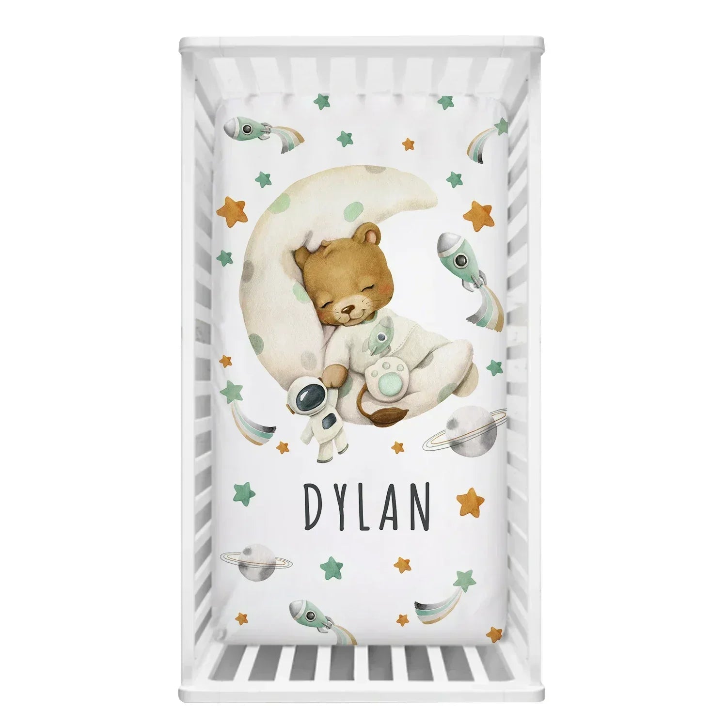 Space Bear Crib Bedding Set