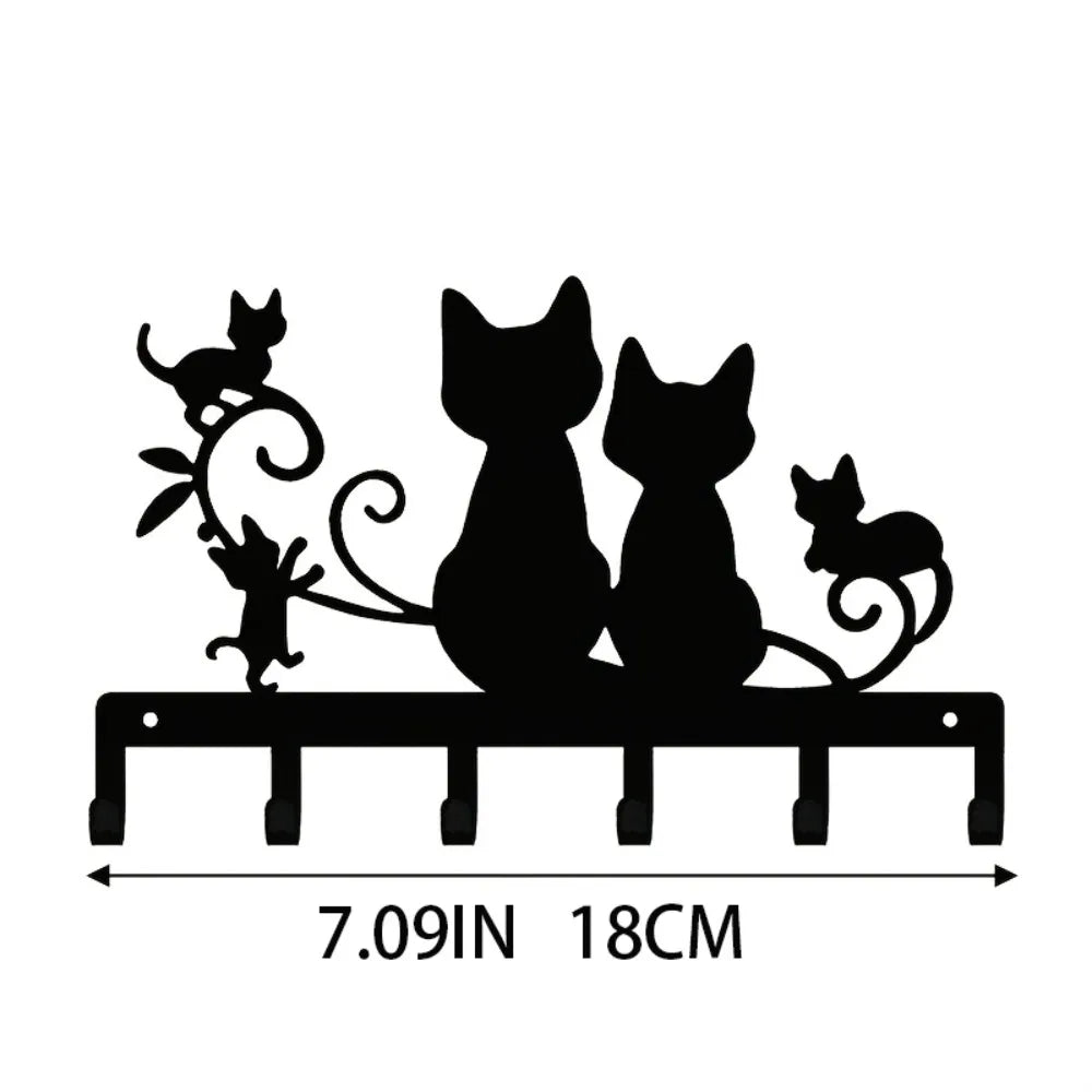 1pc Metal Black Cat Wall Art Aluminum Iron Painting Hanging Ornament Home Decor Kitchen Living Room