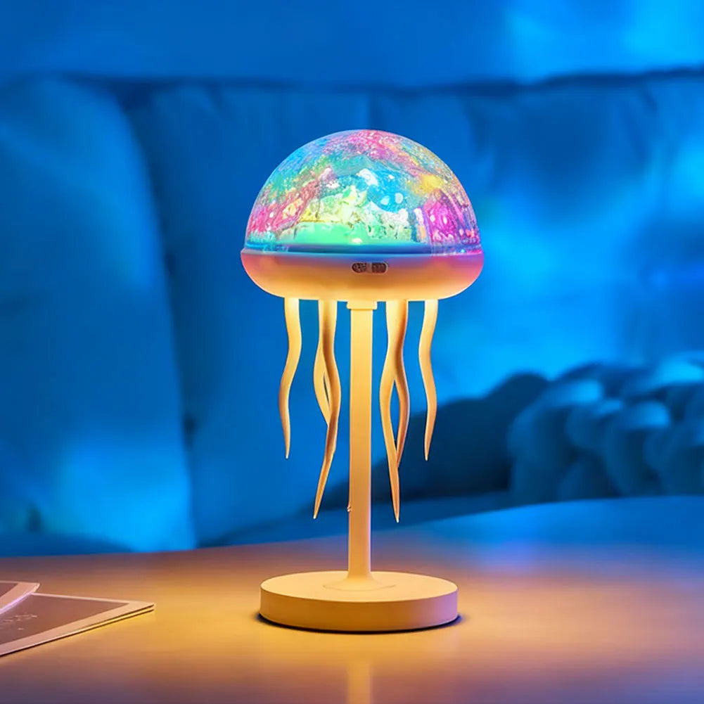 Jellyfishes Ocean Waves Projector Light With Remote USB Powered 7 Color Ripple Projector Jellyfish Night Light For Kids Bedroom
