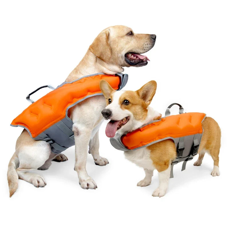 1PC Pet Supplies Dog Clothes Summer Inflatable Swimsuits Portable Pet Life Jackets, and Air Pumps Are Included Life Jackets