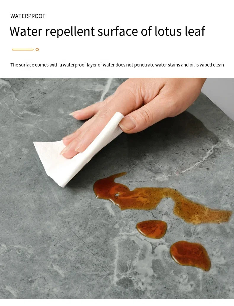 10-Pack Self-Adhesive Marble Tile Stickers – Waterproof 30x60cm PVC Peel-and-Stick Tiles for Kitchen & Bathroom Walls/Floors