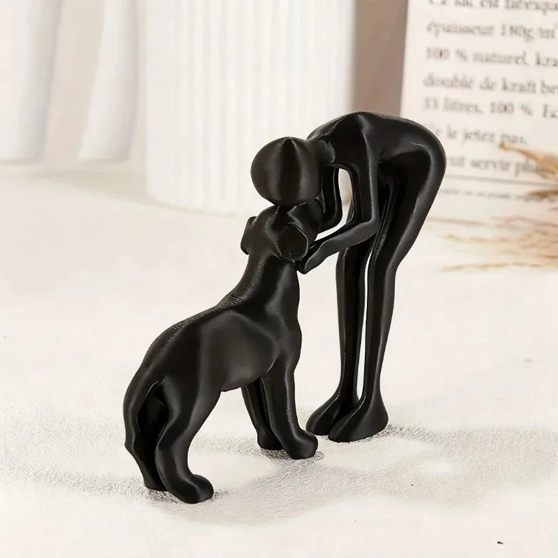 Figurine Abstract Pet Companion Sculpture Home Office Decor Creative Interactive Craft Indoor Modern Art Gift