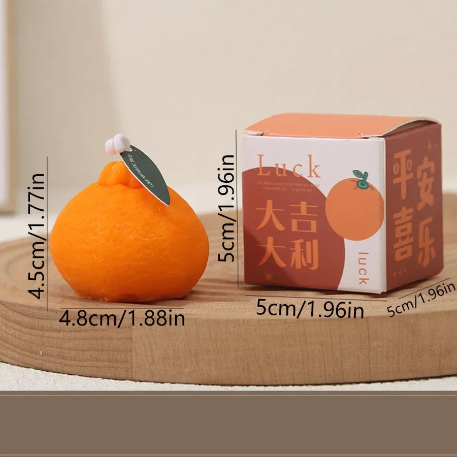 Internet celebrity Ugly Orange Aromatherapy Candle Soy Wax Creative Gift Shooting Props Scene Decoration Ornament