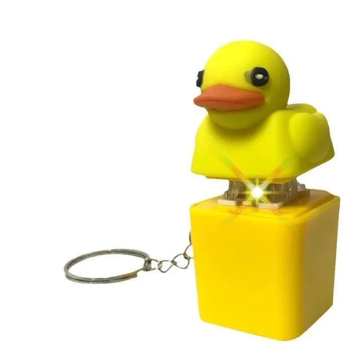 Croaking Frog Fidget Toy Keychain Rechargeable Frog Keychain with Sound & LED Lights, Funny Frog Keyboard Clicker Stress Relief