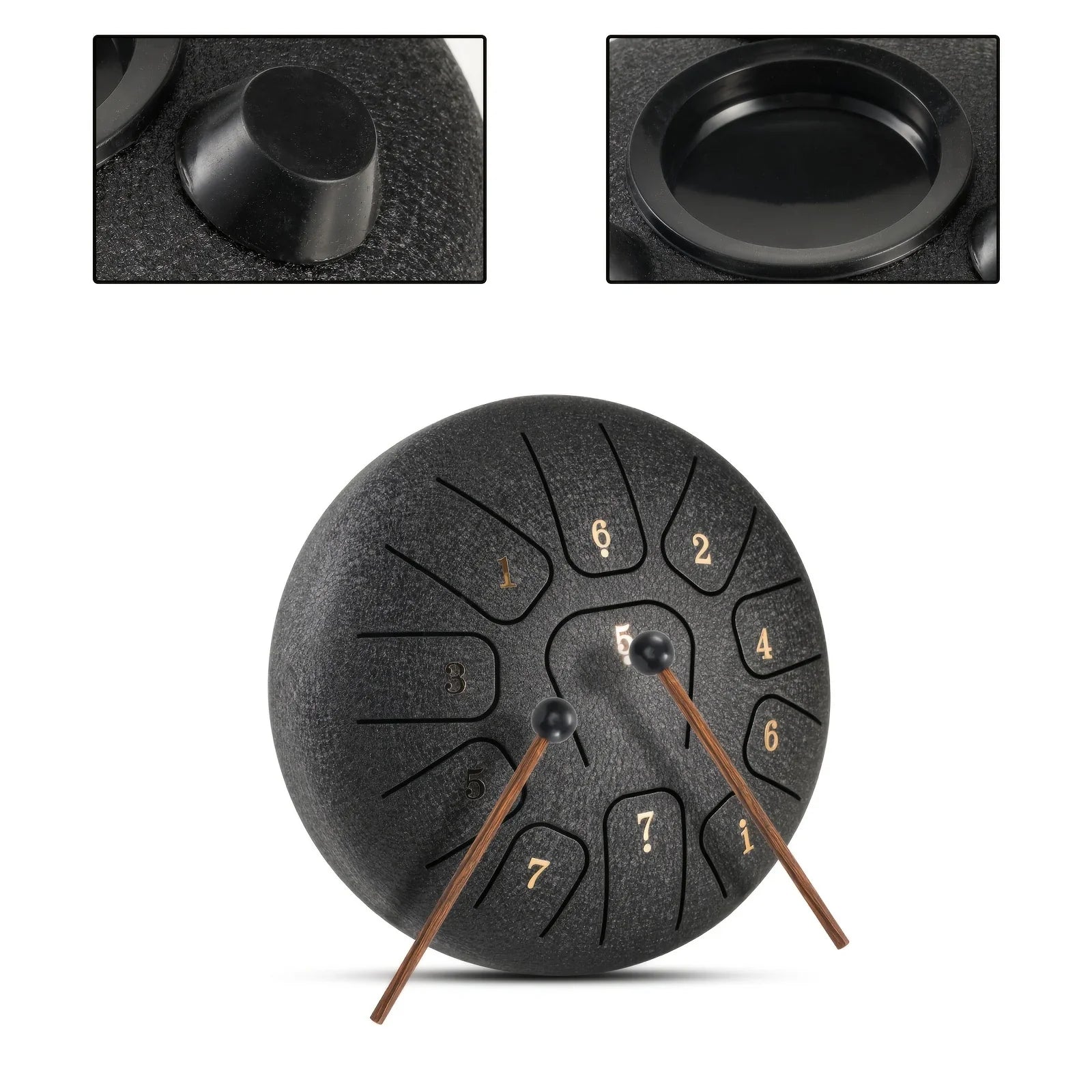 Miwayer 6" Rain Drum Pro Kit | 11-Note Steel Tongue Drum Sound Healing Instrument | Yoga/Medical/Outdoor/Anxiety Relief Tool